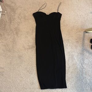 Elegant Black spaghetti strap Dress